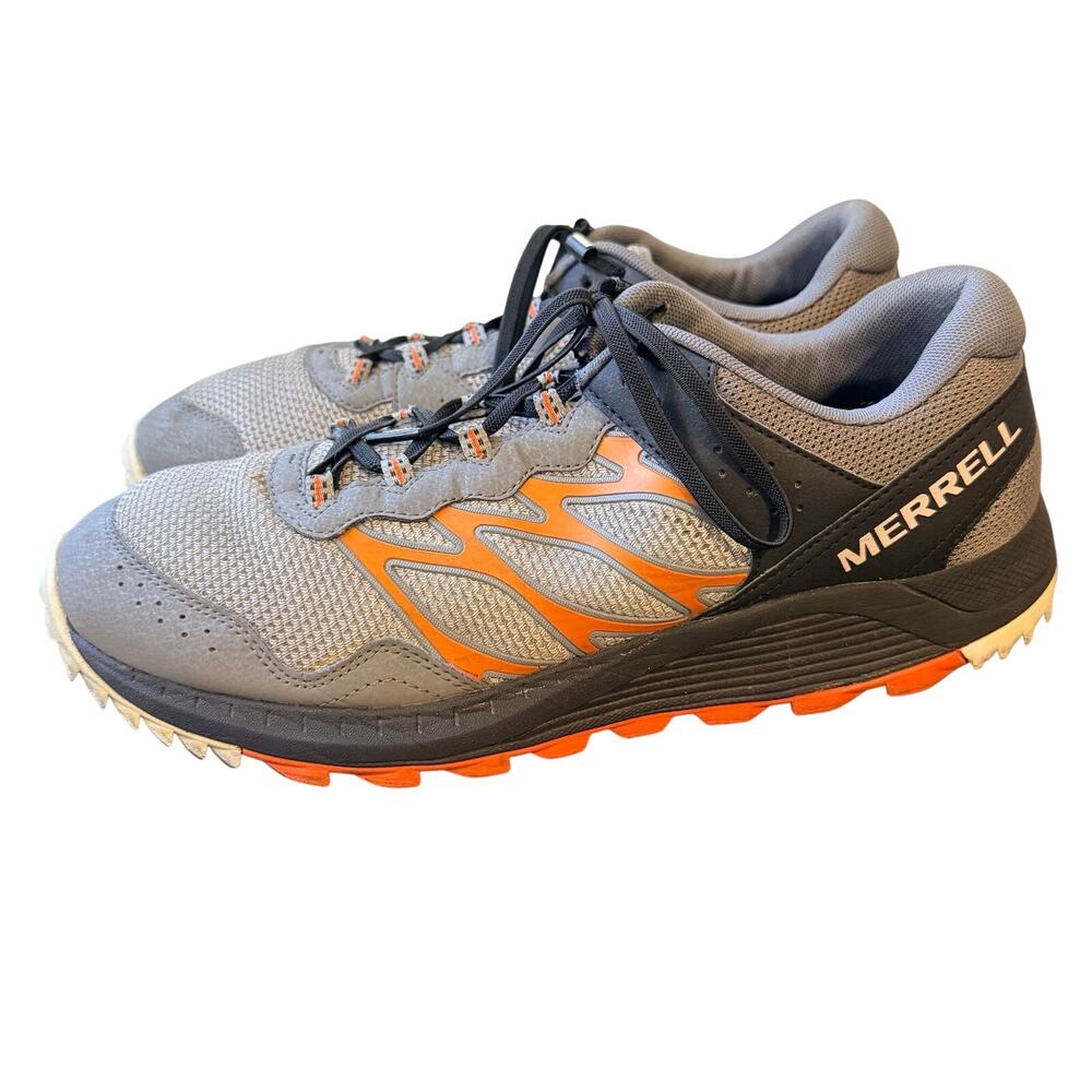 Merrell Wildwood Shoes Sneaker Mens 11.5 Gray Orange Low Trail Hiking J067681